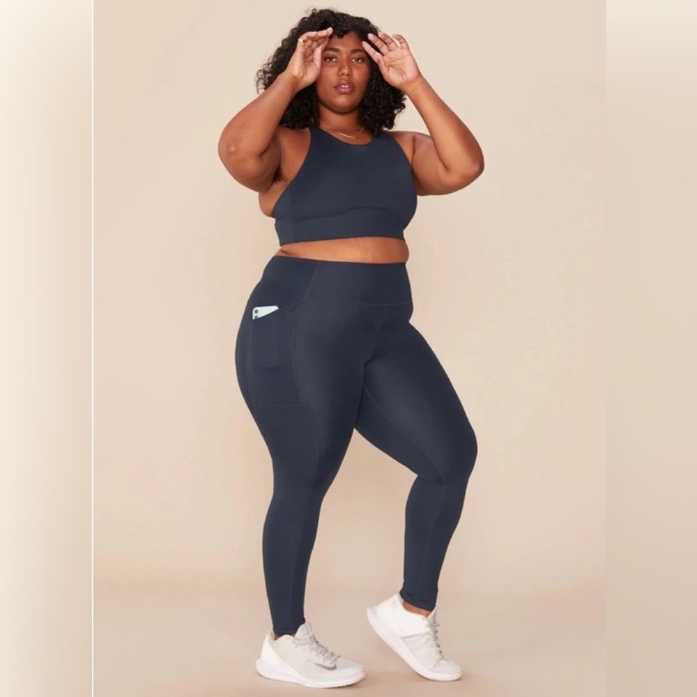 🆕 NWT Girlfriend Collective Midnight Compressive Pocket Leggings Blue Size 4XL